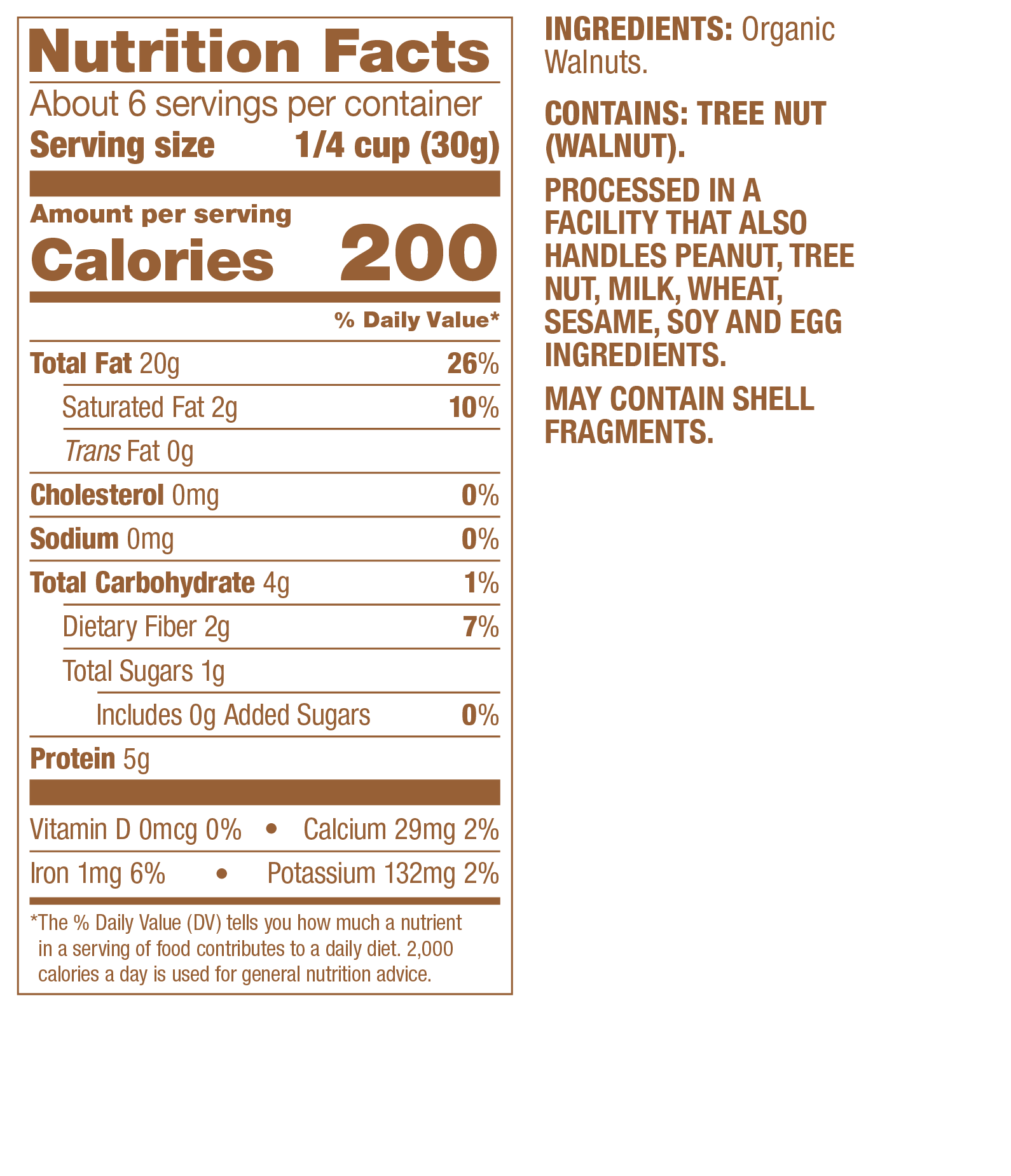 Good Sense Snacks Organic Walnuts, Halves & Pieces, Raw