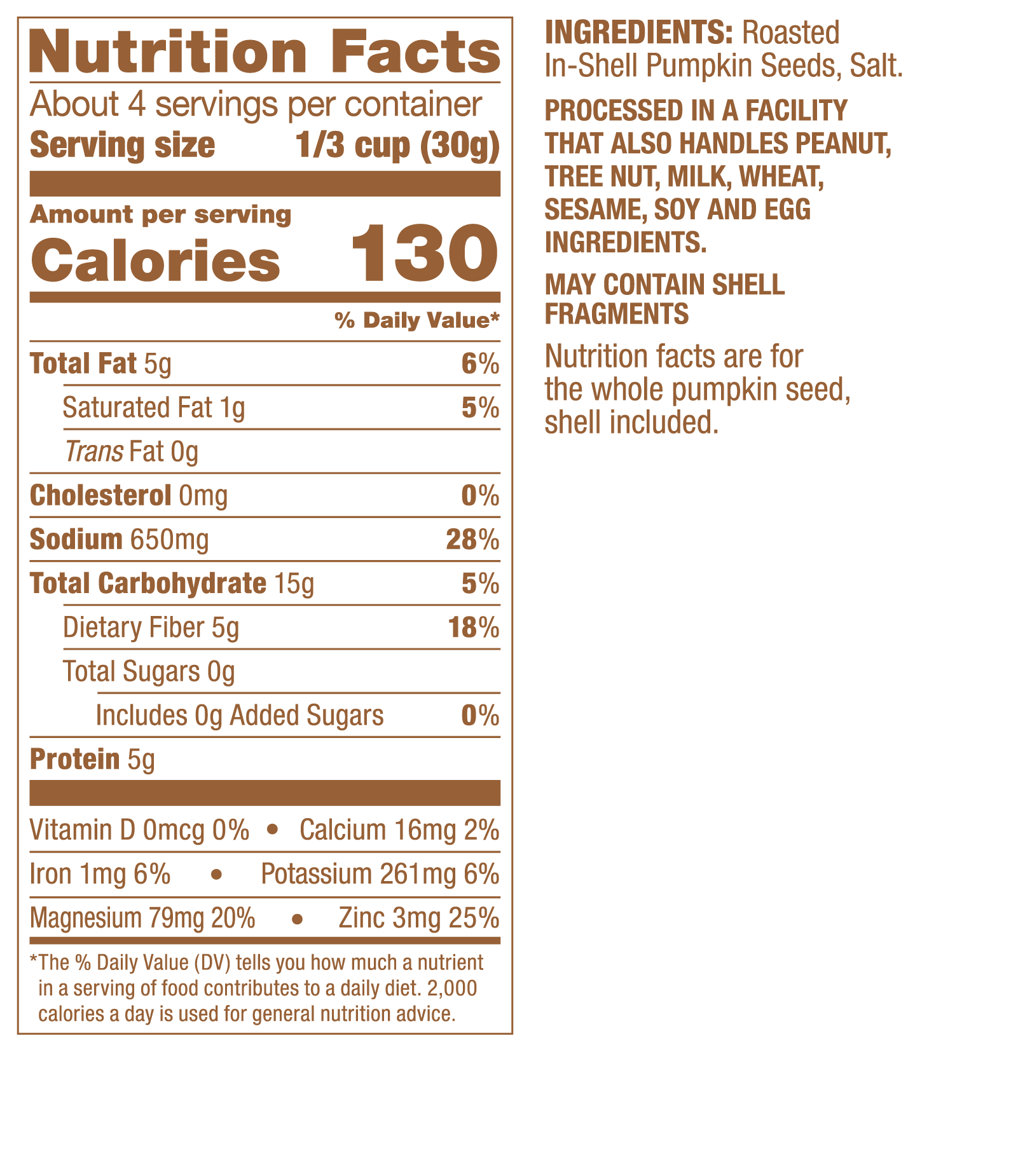 Good Sense Snacks Pumpkin Seeds, InShell, Roasted & Salted