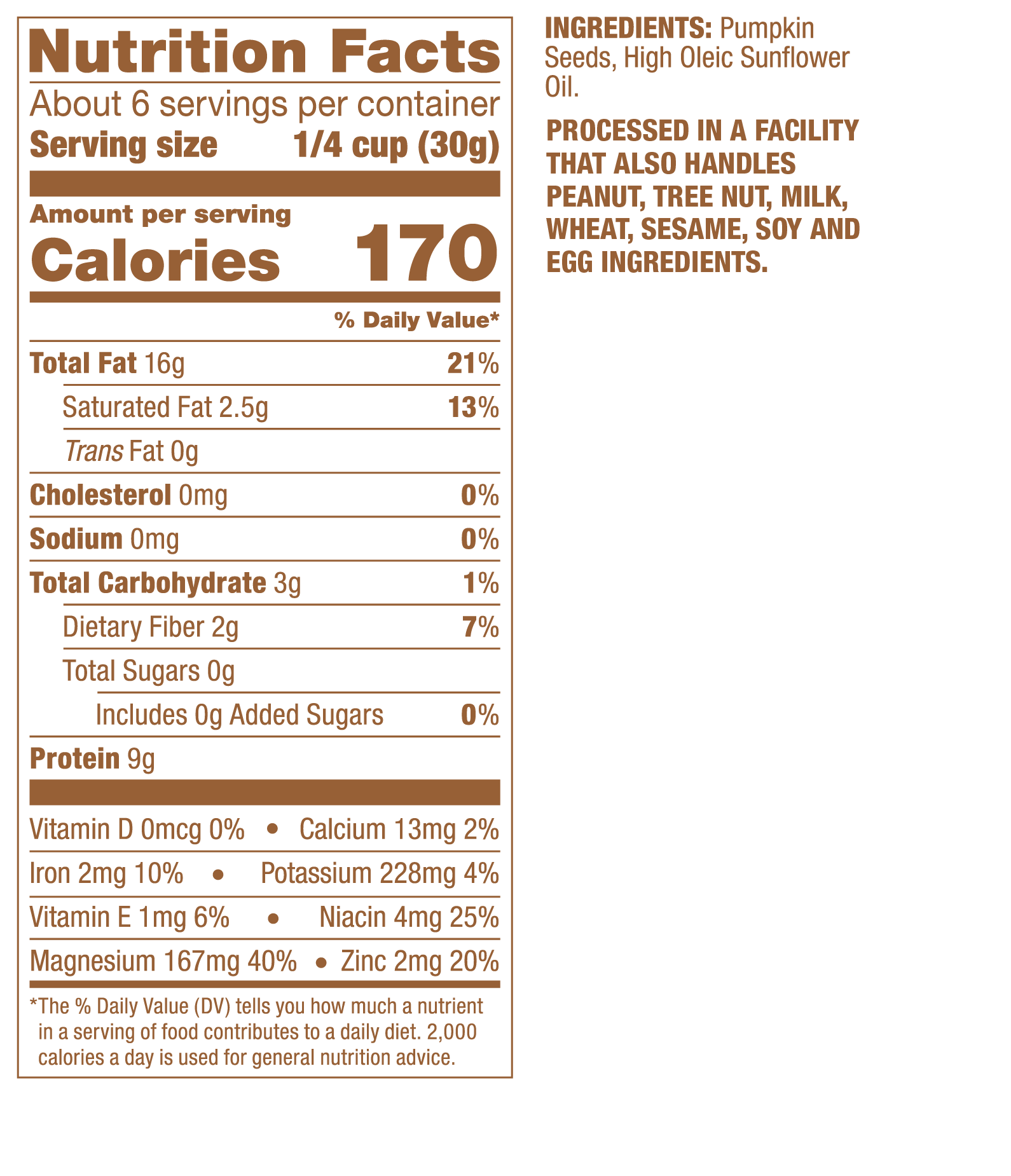 Good Sense Snacks Pumpkin Seeds (Pepitas), Roasted & Unsalted