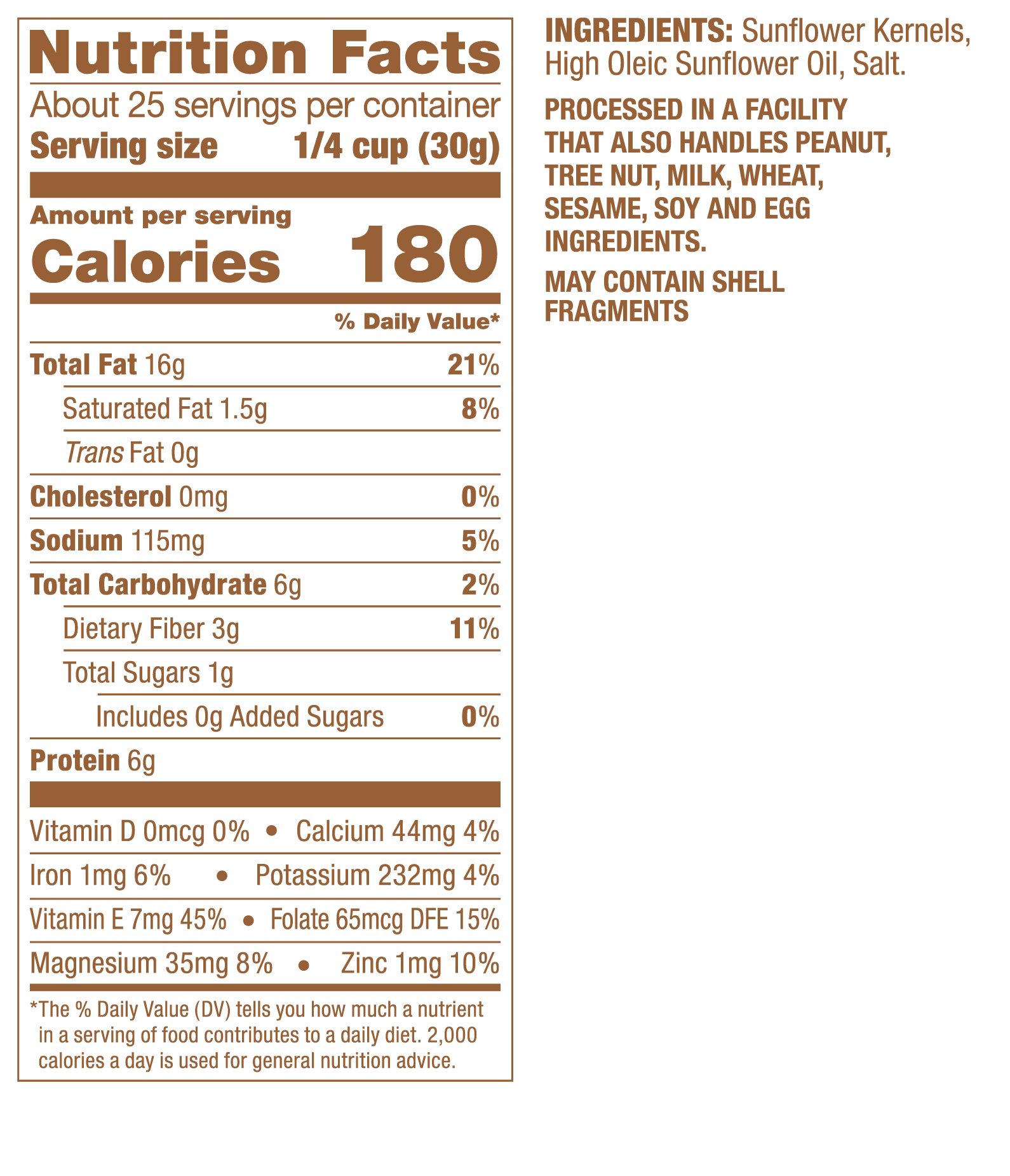 Good Sense Snacks Sunflower Kernels, Roasted & Salted